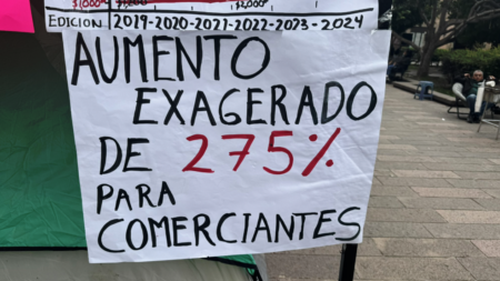 Comerciantes denuncian aumento del 275% en cuotas en la Fenapo 2024