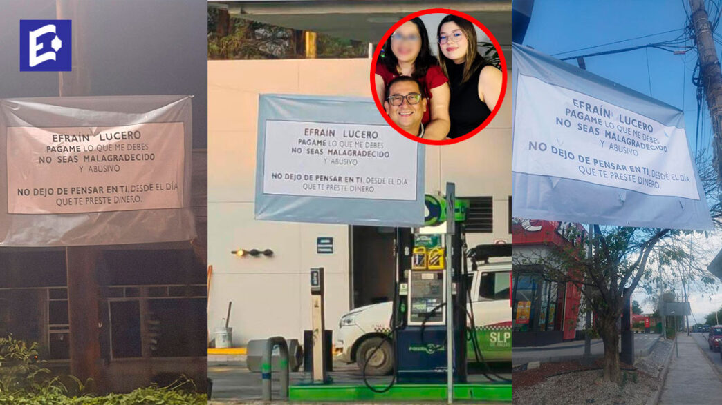 Exhiben con lonas a padre de regidora por presunta deuda en Ciudad Valles