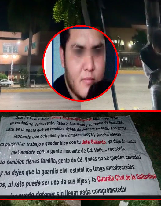 Dejan un cuerpo emplayado, sin dedos, y una narcomanta frente al IMSS en Ciudad Valles