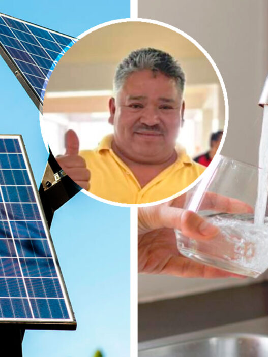 Rey David entregó paneles solares para abastecer de agua a comunidad de Tancanhuitz