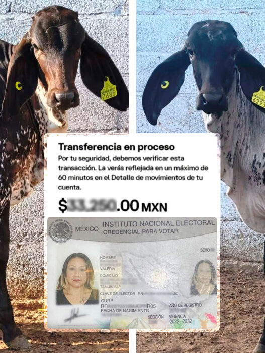 Denuncia presunta estafa por casi 50 mil pesos en Tamuín tras compra de ganado por internet